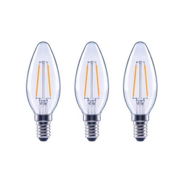 Ecosmart 25-Watt Equivalent B11 E12 Base Dimmable Clear Filament Vintage Style LED Light Bulb, Soft White (3-pack)